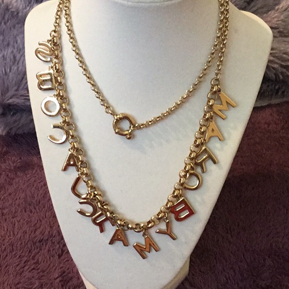 Rare Marc by Marc Jacobs Gold Toned & Red Enameled Necklace - Picture 9 of 16